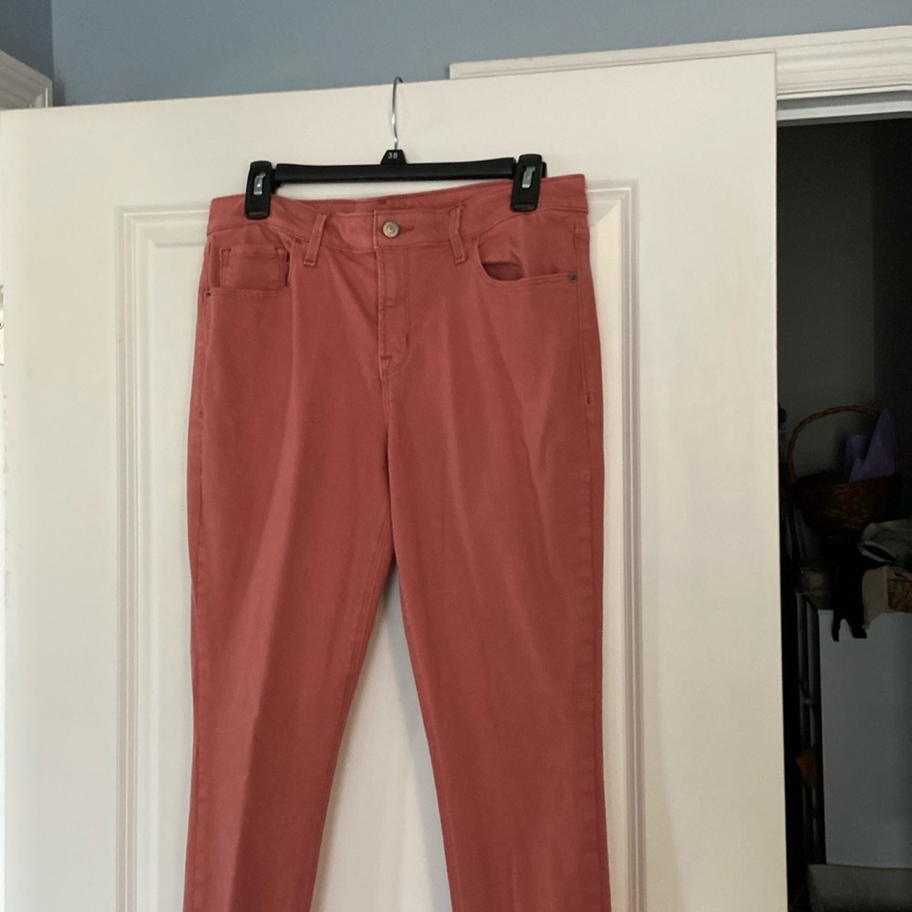Women’s jeans, salmon color